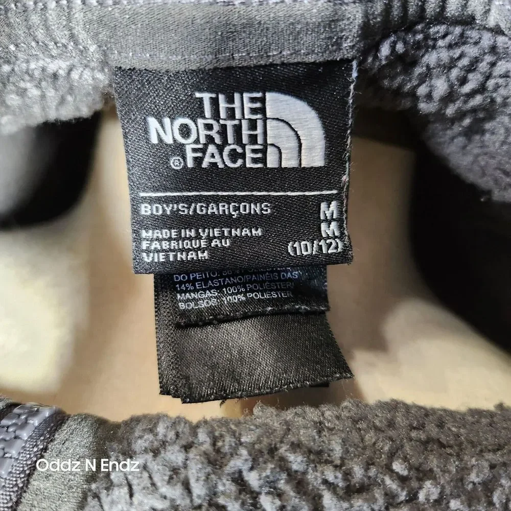 The North Face Boys Grey Fleece Hooded Jacket M‎ (10/12)